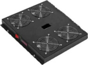 Elegant PABLELGFNT4 Ventiladores de rack x4 Juego de ventiladores con termostato Negro