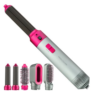 PROFI-CARE PC-HAS 3132 GREY-PINK Συσκευή φορμαρίσματος μαλλιών με θερμό αέρα, σε γκρι/ροζ χρώμα.