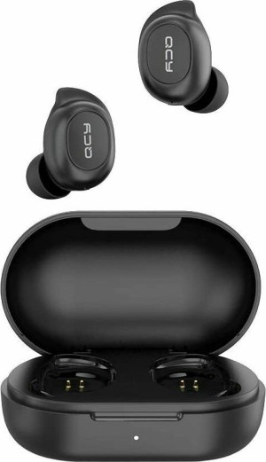 QCY T9 TWS TRUE AURICULARES DEPORTIVOS INALÁMBRICOS 5.0 AURICULARES BLUETOOTH IPX4 ALTAVOZ 6MM 4HRS CON BOTÓN (Negro)