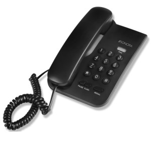 SONORA CP-001 TELÉFONO CON CABLE NEGRO