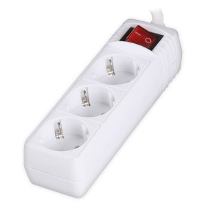 SONORA PSW301 MULTI-LUGAR 3-LUGARES CON INTERRUPTOR 1.5m BLANCO