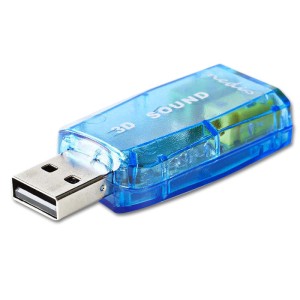 NEDIS USCR10051BU Sound Card, 3D sound 5.1, USB 2.0, Double 3.5 mm Connector