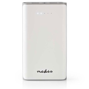 NEDIS UPBK15000WT Power Bank, 15000 mAh, uscite 2-USB-A 3.1A, ingresso Micro USB,