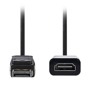 NEDIS CCGP37150BK02 DisplayPort - HDMI Cable, DisplayPort Male - HDMI, ouput, 0.