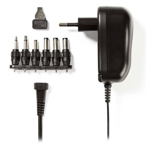 Adaptador de corriente CA universal NEDIS ACPA001, 3 / 4.5 / 5/6 / 7.5 / 9/12 VCC, 1.0 A