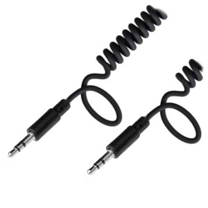 Cavo a spirale audio stereo NEDIS CAGP22010BK10, 3.5 mm maschio - 3.5 mm maschio, 1.0 m,