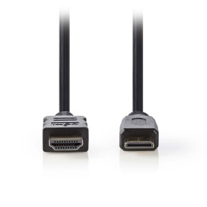 NEDIS CVGP34500BK15 Cavo HDMI ad alta velocità con Ethernet, HDMI - HDMI Mini, 1.5 m,