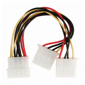 NEDIS CCGP74020VA015 Internal Power Cable, Molex Male - 2x Molex Female, 0.15m