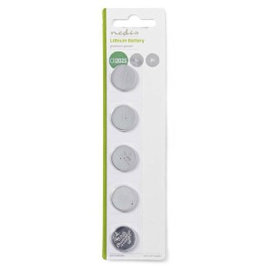 NEDIS BALCR20255BL Lithium Button Cell Battery CR2025, 3 V, 5 pieces, Blister