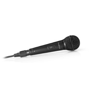 NEDIS MPWD25BK Wired Microphone, -72 dB +/- 3dB Sensitivity, 85 Hz - 11 kHz, 5m