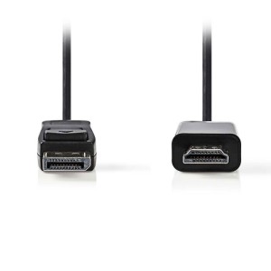 NEDIS CCGP37100BK20 DisplayPort - Cavo HDMI, DisplayPort maschio - Connettore HDMI