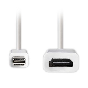 NEDIS CCGP37650WT02 Mini DisplayPort Macho - Salida HDMI, 0.2m, Blanco