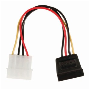 NEDIS CCGP73500VA015 Internes Stromkabel, Molex-Stecker - SATA 15-Pin-Buchse, 0.15