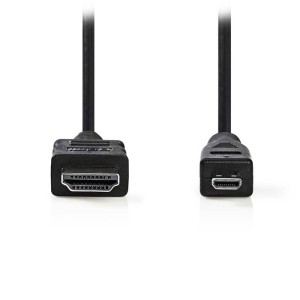 NEDIS CVGP34700BK20 High Speed ​​​​HDMI Kabel mit Ethernet, 2m, Schwarz