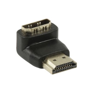 NEDIS CVGP34901BK HDMI Adapter, HDMI Connector - HDMI Female, 90° Angled, Black