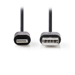 NEDIS CCGP39300BK20 Cable de carga y sincronización | Apple Lightning macho de 8 pines - USB AM 2 metros