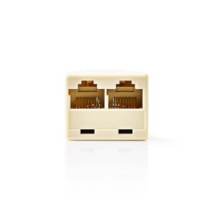 NEDIS TCGP90991IY Divisor de red de telecomunicaciones RJ45 Female-2xRJ45 Female Ivory