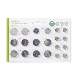 NEDIS BALAK20BL Lithium Button Cell Battery Multi Pack,CR2025/CR 2016/CR1620/LR4