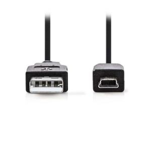 NEDIS CCGP60300BK10 Cable USB 2.0 A Macho - Mini 5 pines Macho, 1.0 m Negro