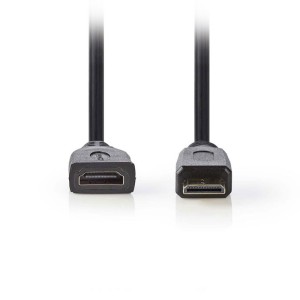 NEDIS CVGP34590BK02 Cable HDMI de alta velocidad con mini conector HDMI HDMI-HDMI