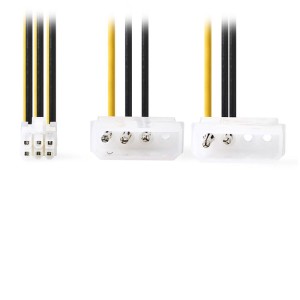 NEDIS CCGP74210VA015 Internal Power Cable 2x Molex Male-PCI Express Female 0.15m