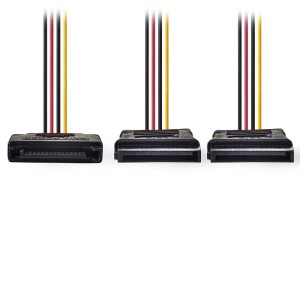 NEDIS CCGP73190VA015 Internes Stromkabel SATA 15-Pin-Stecker-2x SATA 15-Pin-Buchse