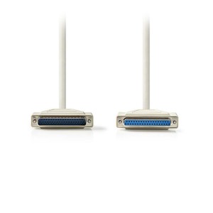 NEDIS CCGP52110IV20 RS232 Cable D-Sub 25-pin Male-D-Sub 25-pin Female 2.0m Ivory