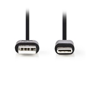 NEDIS CCGP60600BK01 USB 2.0 Cable Type-C Male-A Male 0.1m Black