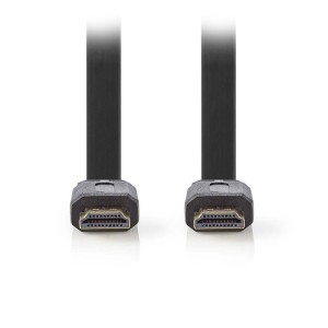 NEDIS CVGP34100BK50 Flat High Speed ​​HDMI Cable with Ethernet HDMI Connector-HDMI 5 meters