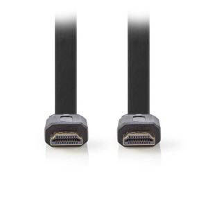 Cavo HDMI piatto ad alta velocità NEDIS CVGP34100BK50 con connettore HDMI Ethernet-HDMI 5 metri