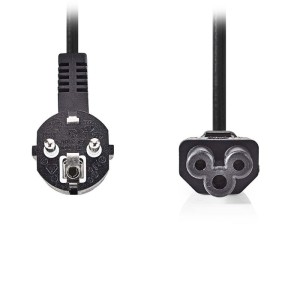 NEDIS CEGP10100BK20 Cable de alimentación Schuko Macho Angulado-IEC-320-C5 2.0m Negro