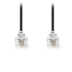 NEDIS TCGP90200BK50 Telecom Cable RJ11 Male - RJ11 Male 5.0 m Black