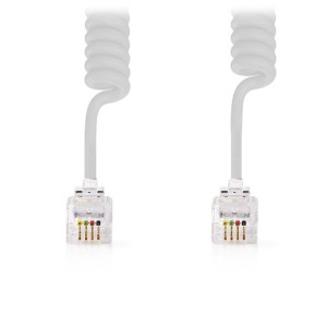 NEDIS TCGP90100WT20 Telekommunikationskabel RJ10 Stecker - RJ10 Stecker 2.0 m Weiß