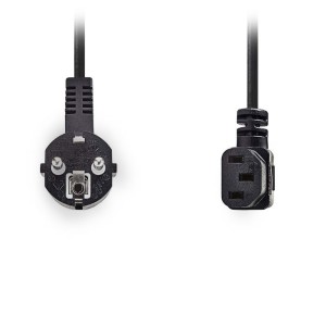 NEDIS CEGP10020BK50 Power Cable Schuko Male Angled - IEC-320-C13 Angled 5.0m Bla