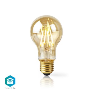 NEDIS WIFILF10GDA60 WiFi Smart LED Filament Bulb E27 A60 5W 500 lm