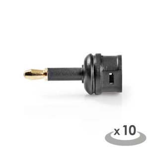 NEDIS CAGP25930BK Optischer Audioadapter Optisch 3.5 mm Stecker-TosLink-Buchse 10 Stück