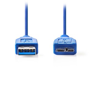 NEDIS CCGP61500BU10 USB 3.0 Kabel A Stecker - Micro B Stecker 1.0 m Blau