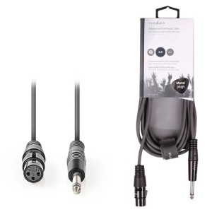 NEDIS COTH15120GY30 Cable de audio XLR no balanceado XLR de 3 pines hembra - 6.35 mm macho 3