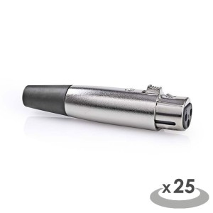 NEDIS CAVC15902ME XLR-Anschluss XLR 3-Pin-Buchse 25 Stück Metall