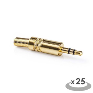 NEDIS CAVC22900GD Connettore Jack Stereo 3.5 mm Maschio 25 pezzi Oro