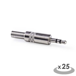 NEDIS CAVC22900ME Conector Jack Estéreo 3.5 mm Macho 25 piezas Metal