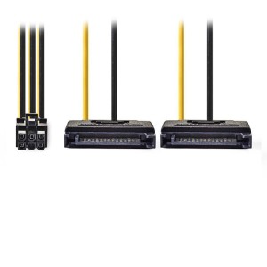 NEDIS CCGP74205VA015 Internes Stromkabel 2x SATA 15-Pin Stecker - PCI Express Fema