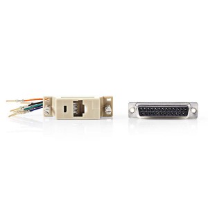 NEDIS CCGP52822IV D-Sub-Adapter D-Sub 25-Pin-Stecker - RJ45 (8P8C) Buchse Elfenbein