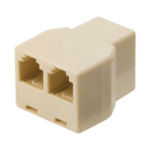 NEDIS TCGP90990IV Telekom Splitter RJ11 Buchse - 2x RJ11 Buchse Elfenbein