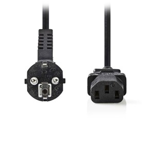 NEDIS CEGP10000BK100 Cable de alimentación Schuko Macho en ángulo - IEC-320-C13 10 m Negro