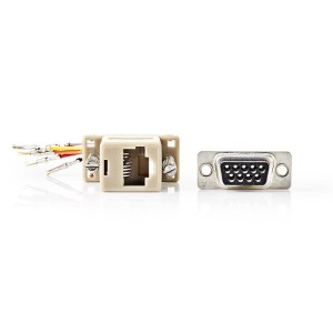 NEDIS CCGP52820IV D-Sub Adapter D-Sub 9-Pin Female - RJ45 (8P8C) Female Ivory