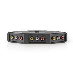 NEDIS VSWI2403BK 3-Port AV-Switch 3x Cinch (RWY) Eingang - 1x Cinch (RWY) Ausgang Schwarz