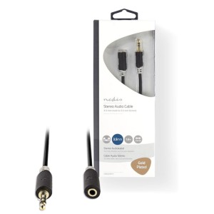 NEDIS CABW22050AT10 Stereo-Audiokabel 3.5 mm Stecker - 3.5 mm Buchse 1.0 m Anthrac