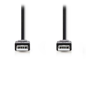 NEDIS CCGT60000BK10 Cable USB 2.0 A Macho - A Macho 1.00 m Negro