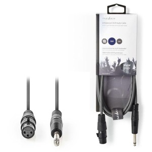 NEDIS COTH15120GY15 Cable de audio XLR no balanceado XLR de 3 pines hembra - 6.35 mm macho 1 1.5 metros